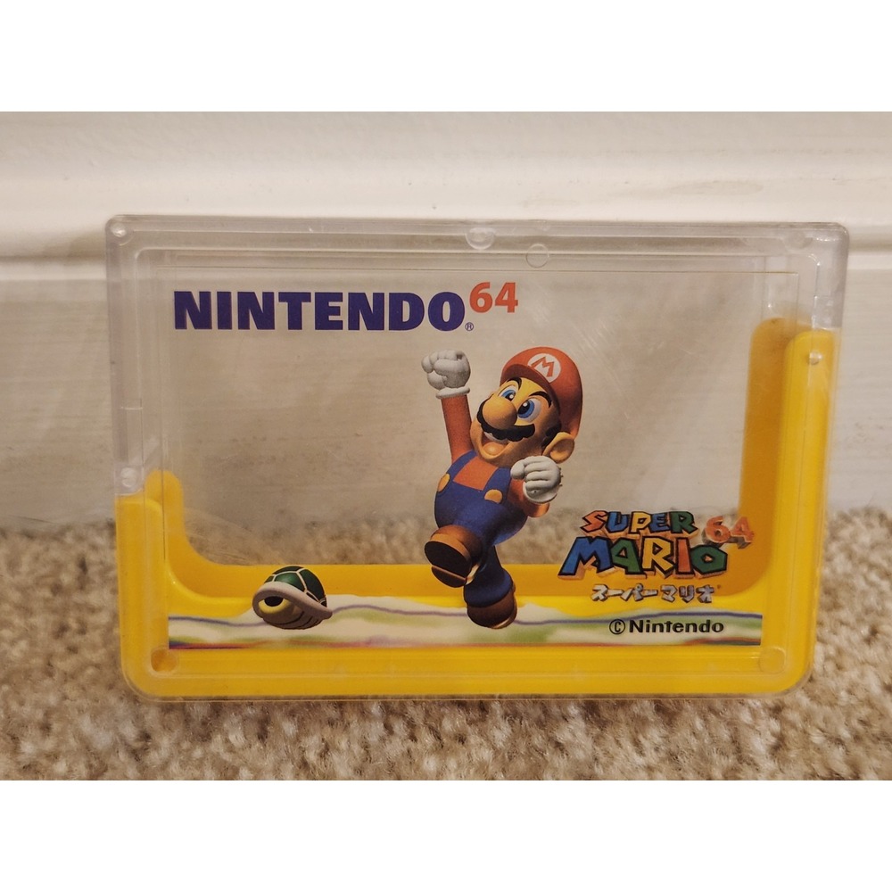 Yellow Plastic Nintendo 64 Hard Cassette Case Super Mario 64